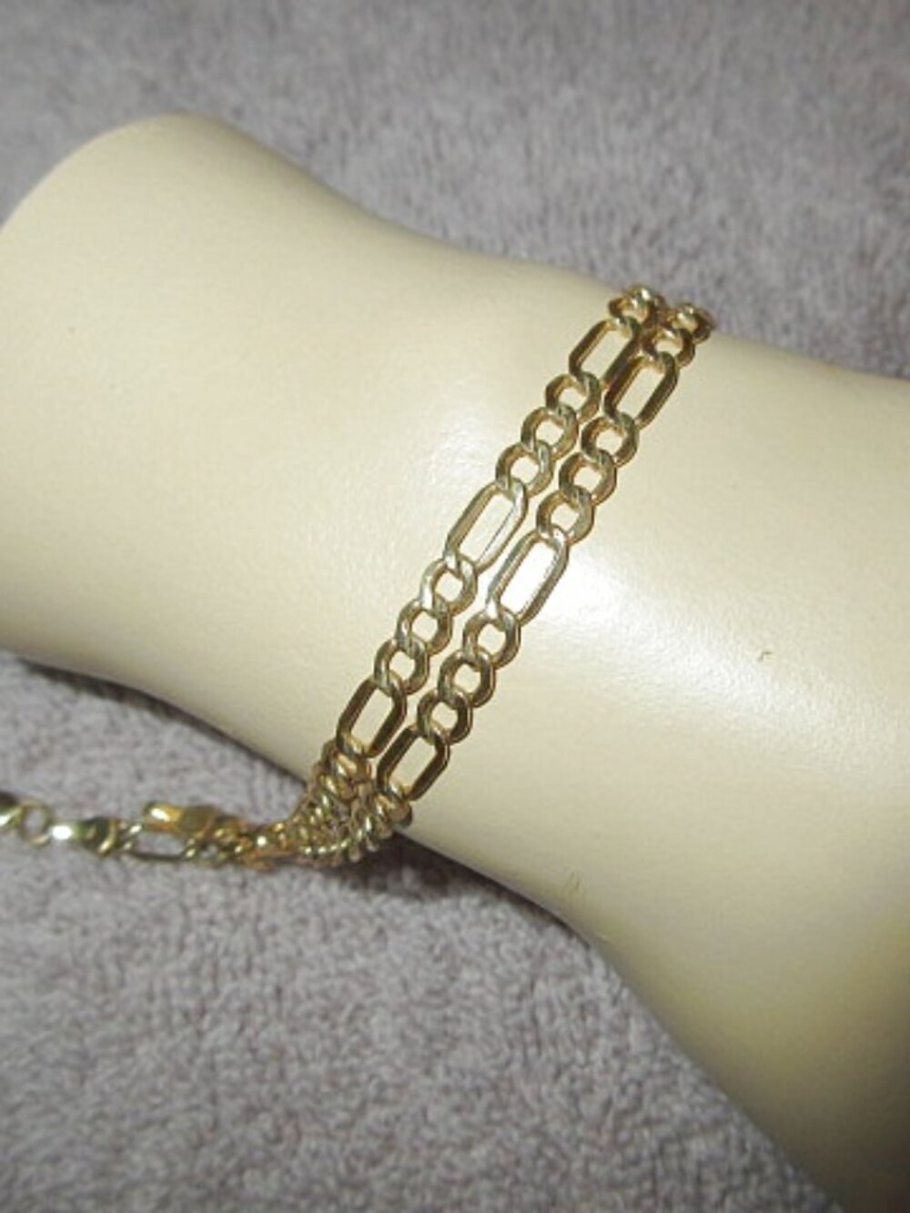 10K Gold Mariner Anchor Anklet Chain 10" High Polished Lightweight Regency Luxe